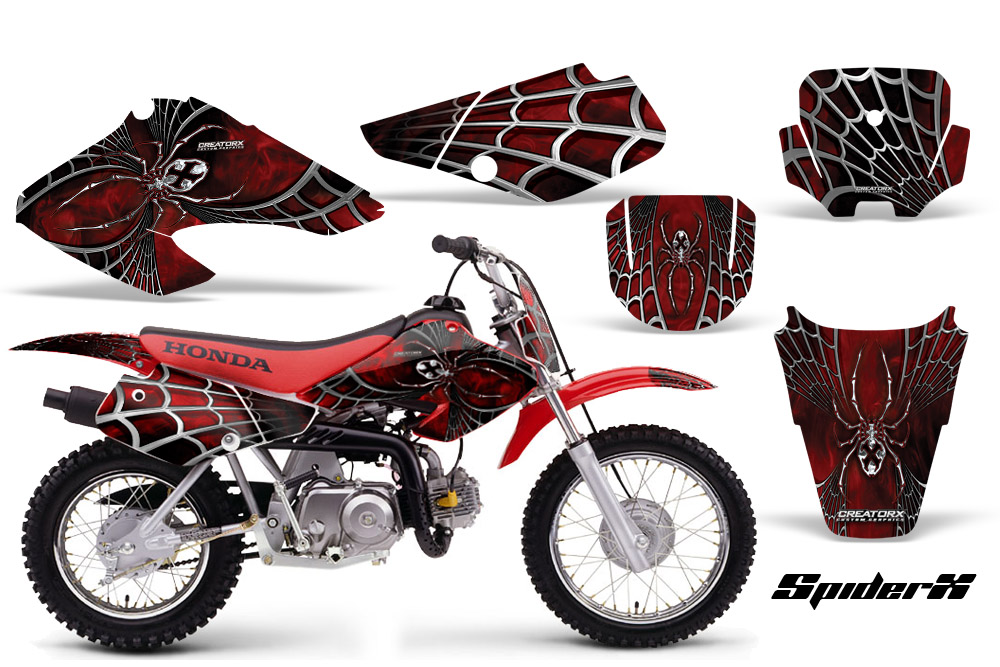 Honda XR70 Graphics Kit SpiderX Red Red